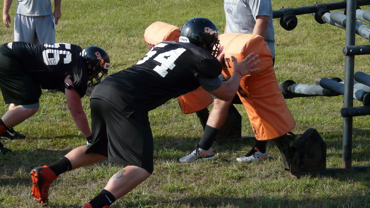 Trening lini defensywnej, fot. Kraków Football Kings