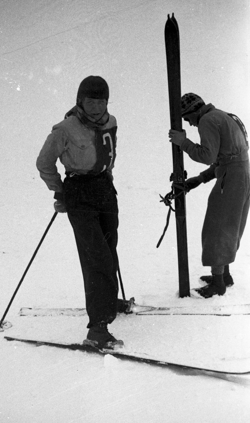 Helena Marusarzówna w czasie zawodów narciarskich w Zakopanem