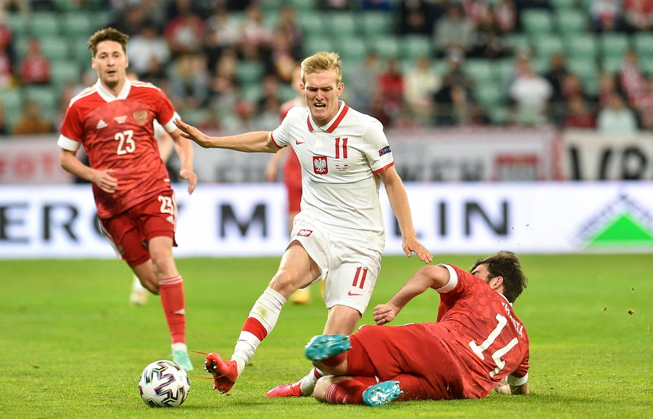 Karol Świderski w meczu z Rosją grał od początku, a przeciw Islandii wszedł z ławki - i właśnie wtedy zdobył bramkę.