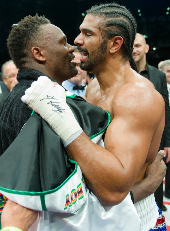 Dereck Chisora (L) i David Haye