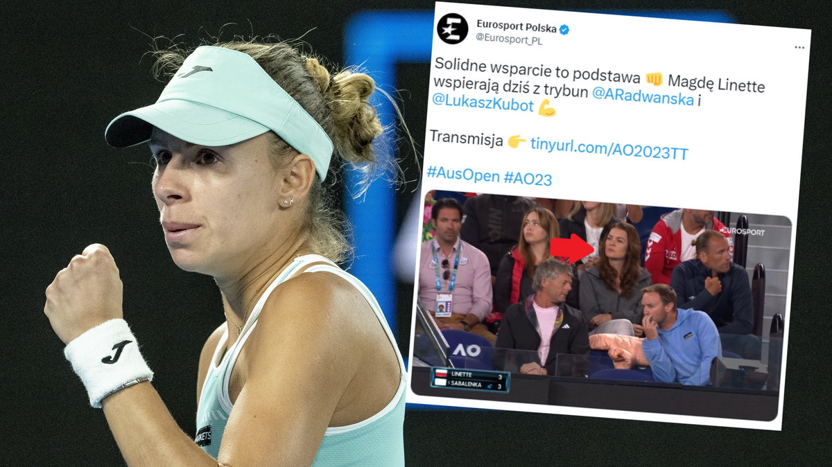 Agnieszka Radwańska i Łukasz Kubot oglądali mecz Magdy Linette w półfinale Australian Open