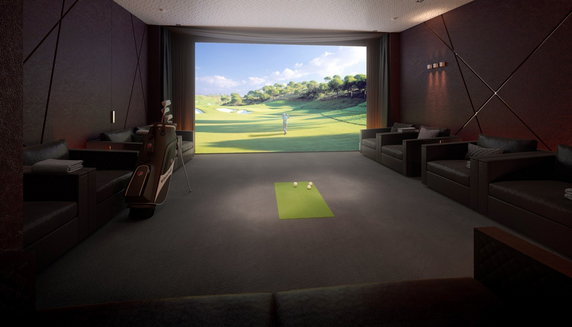 Symulator do gry w golfa w apartamentowcu Złota 44