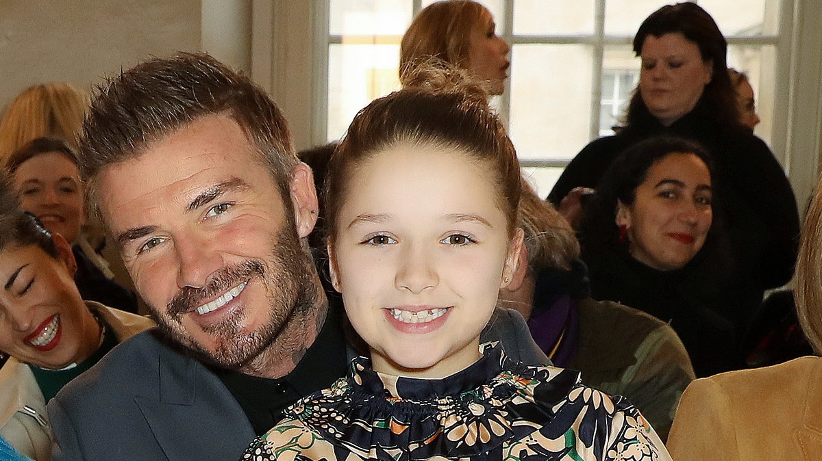 David Beckham z córką Harper