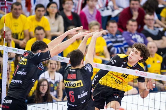 PGE Skra Bełchatów - Asseco Resovia Aleh Akhrem, Grzegorz Kosok, Aleksandar Atanasijević