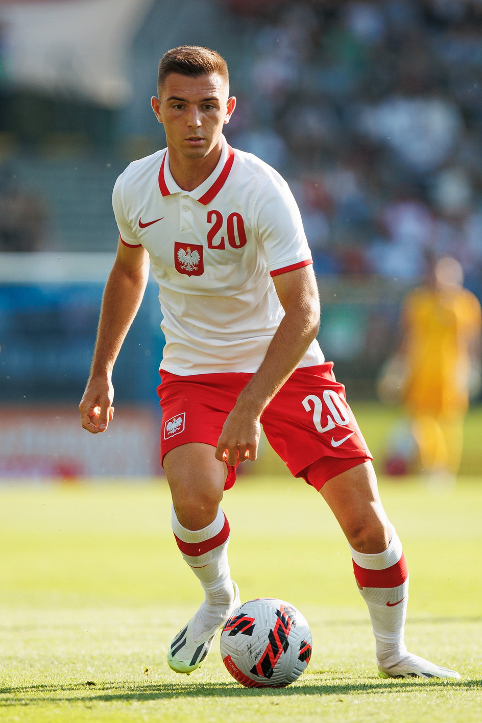 Iwo Kaczmarski w barwach reprezentacji Polski U-20