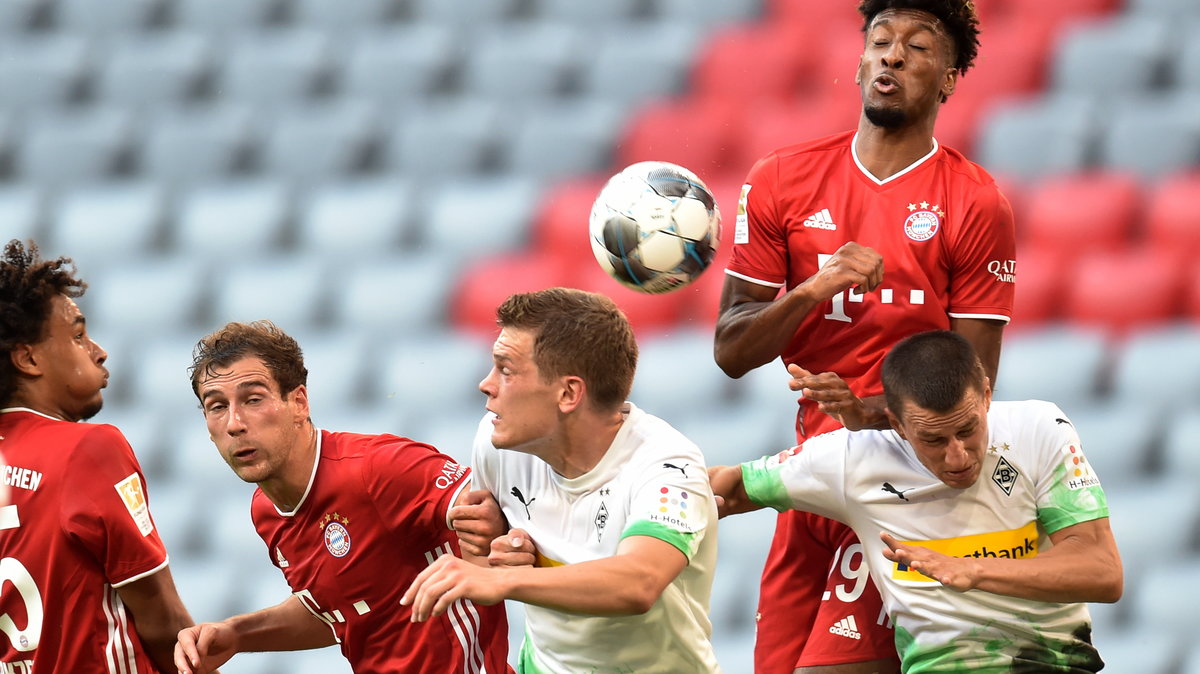 Joshua Zirkzee, Leon Goretzka i Kingsley Coman (Bayern Monachium) oraz Matthias Ginter i Stefan Lainer (Borussia Mönchengladbach) 