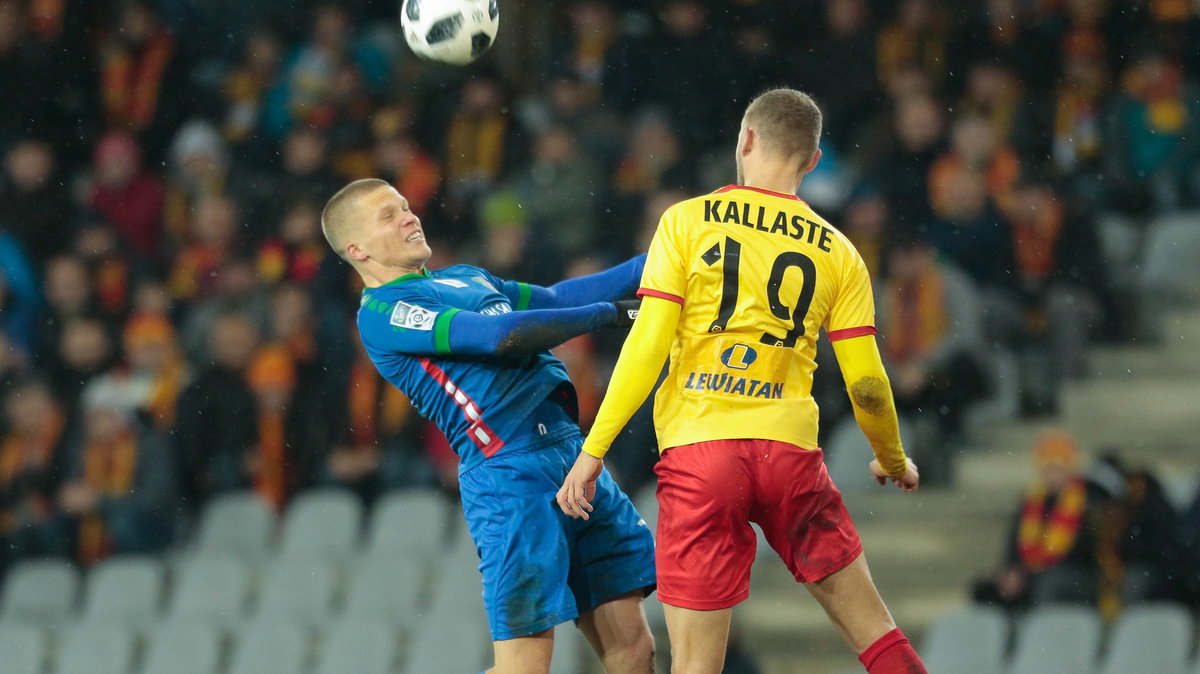 Ken Kallaste (Korona Kielce) i Henrik Ojamaa (Miedź Legnica)