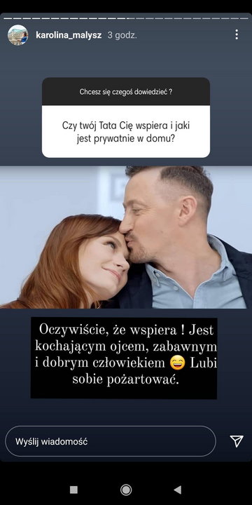 Screenshot z Instastory Karoliny Małysz