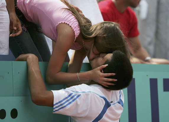 Novak Djoković z żoną Jeleną (zdjęcie z 2006 r.)