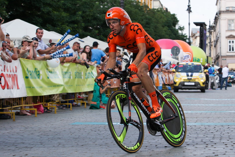 Grzegorz Stępniak podczas Tour de Pologne, 2014 r.