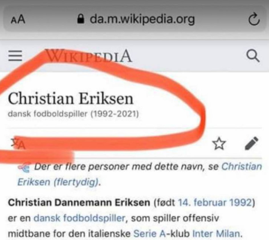 Duńska Wikipedia uśmierciła Eriksena