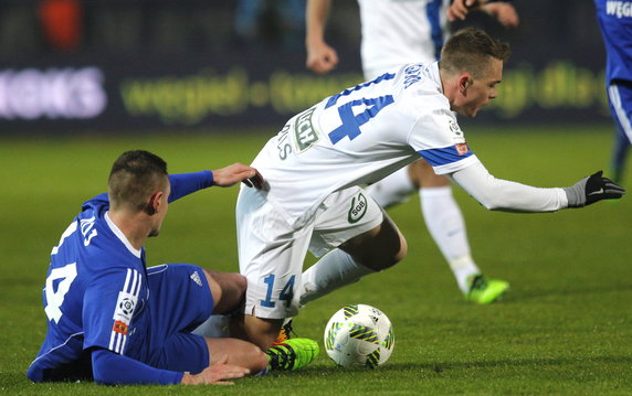 PIŁKA NOŻNA EKSTRAKLASA RUCH CHORZÓW - LECH POZNAŃ (Michał Koj i Maciej Gajos)