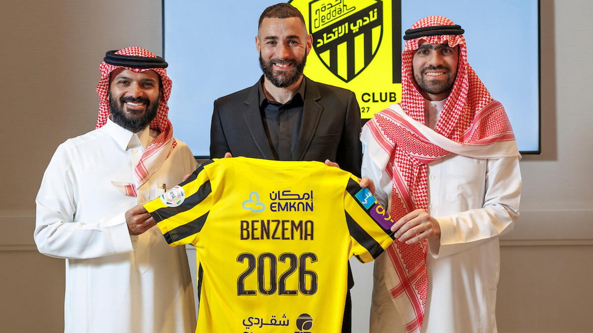 Karim Benzema po podpisaniu kontraktu z Al-Ittihad