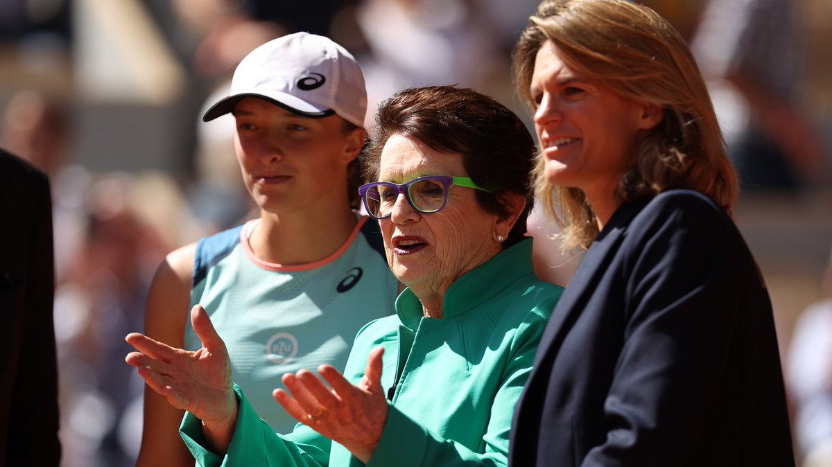 Iga Świątek, Billy Jean King i Amelie Mauresmo