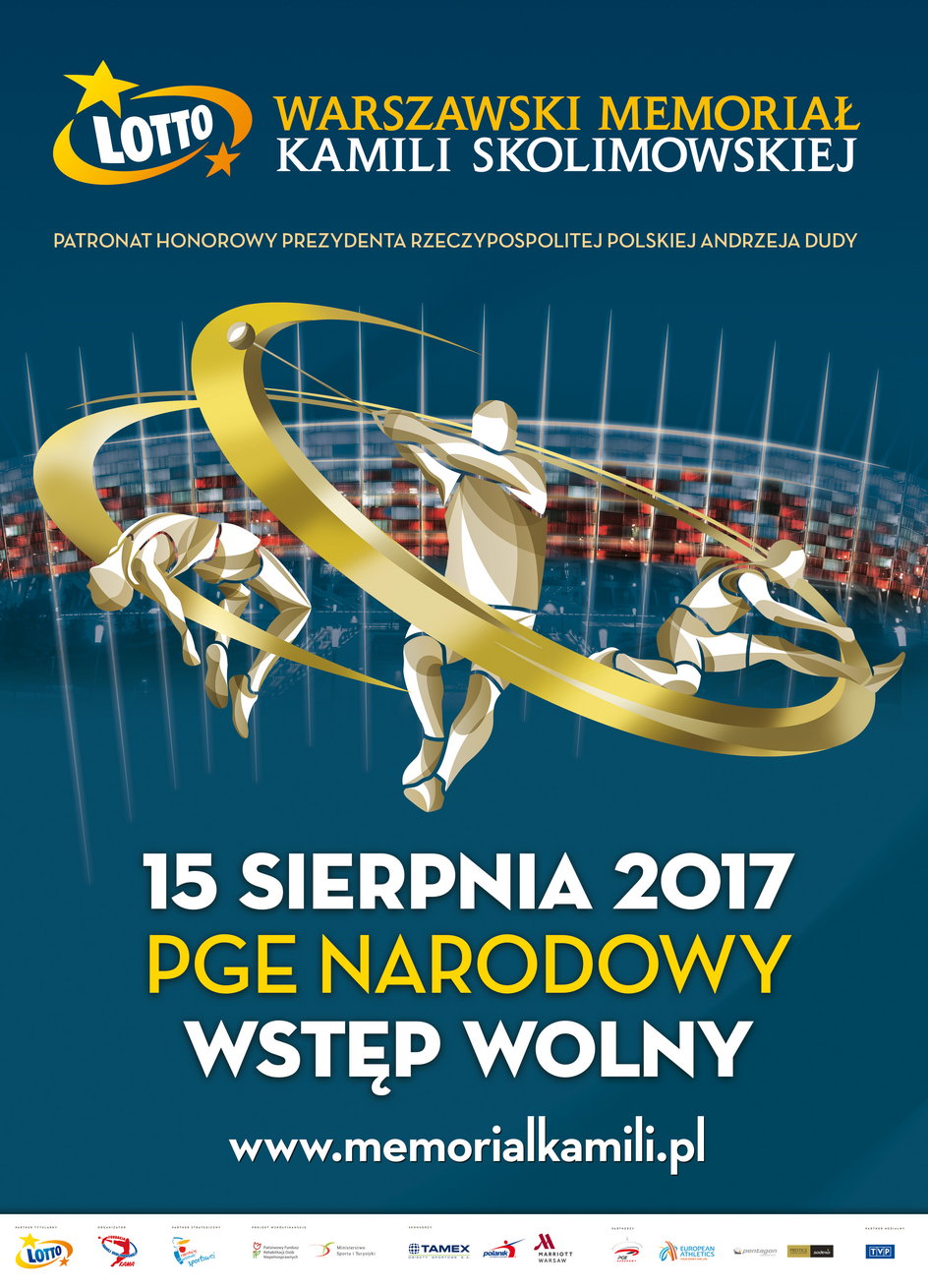 Plakat LOTTO Warszawski Memoriał Kamili Skolimowskiej