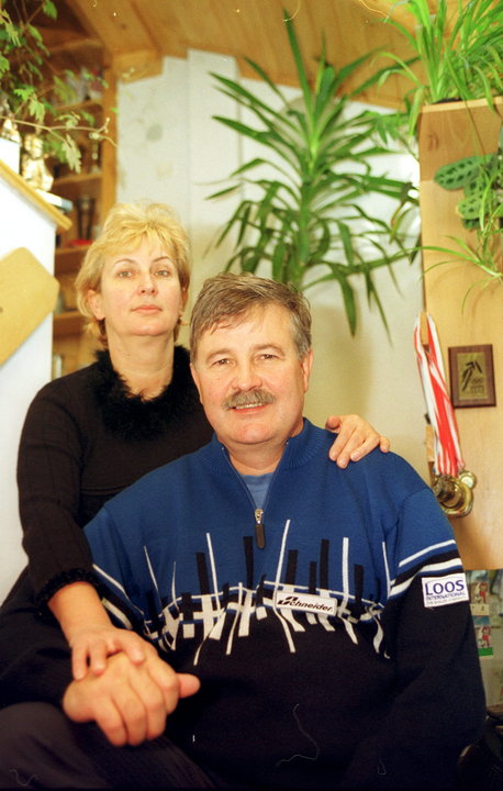 Apoloniusz Tajner z pierwszą żoną Aleksandrą w 2001 r.
