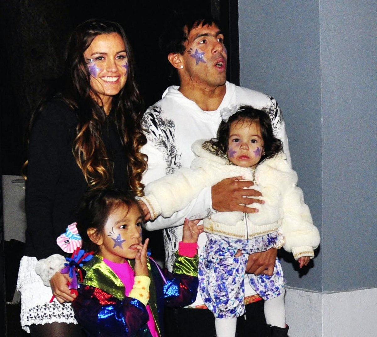 Carlos Tevez wraz z rodziną