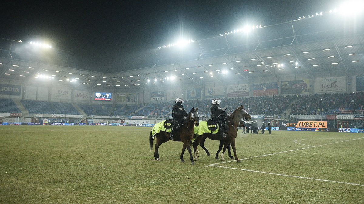 Przerwany mecz Piast Gliwice - Górnik Zabrze