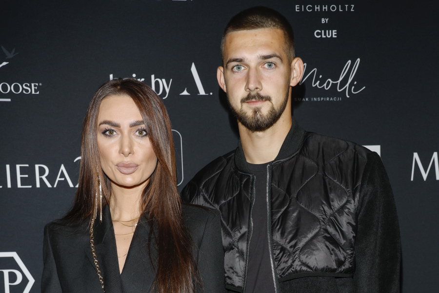 Jessica Ziółek i Miłosz Mleczko na imprezie marki modowej Philipp Plein