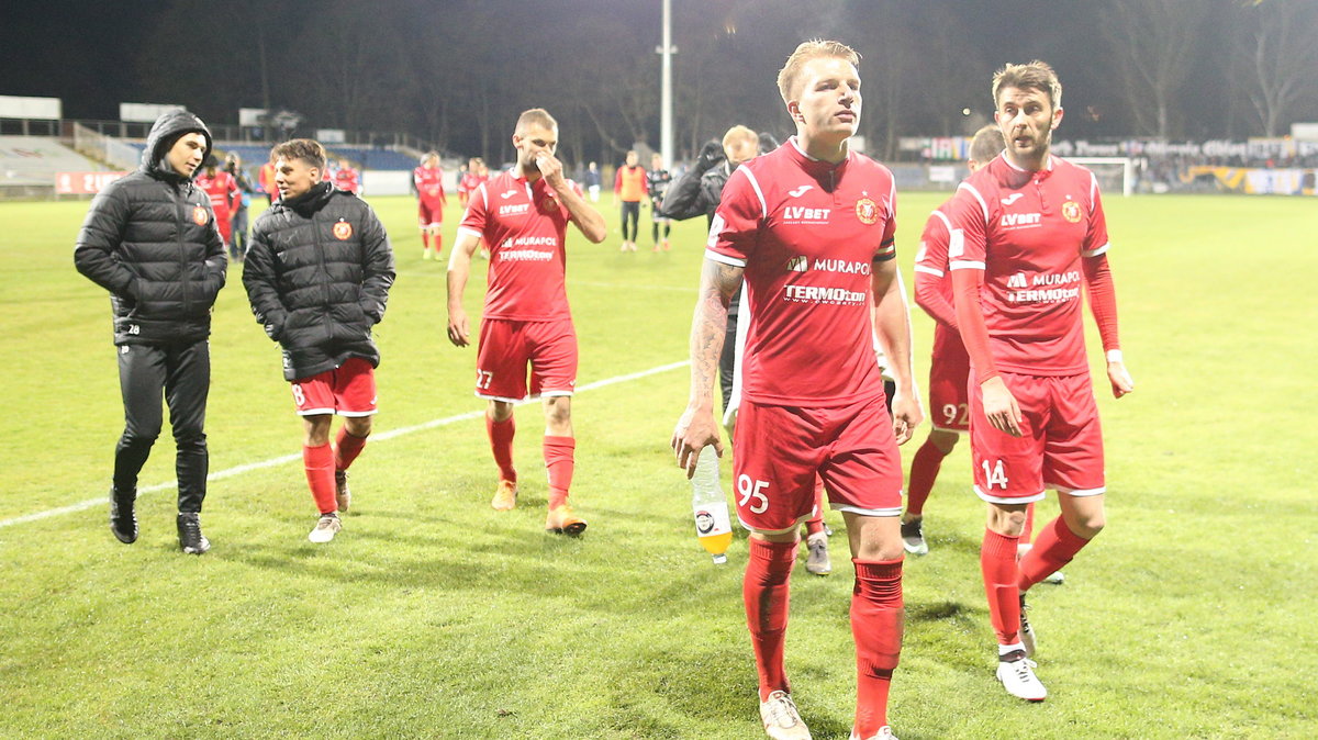 Rozczarowani piłkarze Widzewa Łódź