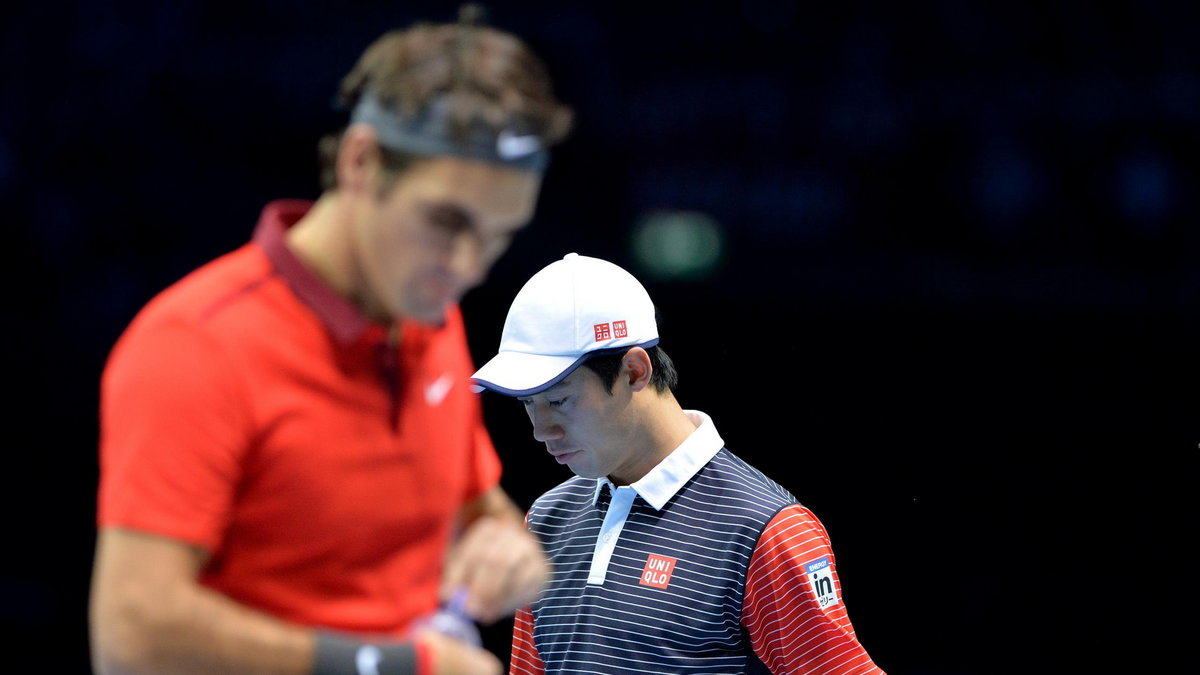 Kei Nishikori i Roger Federer