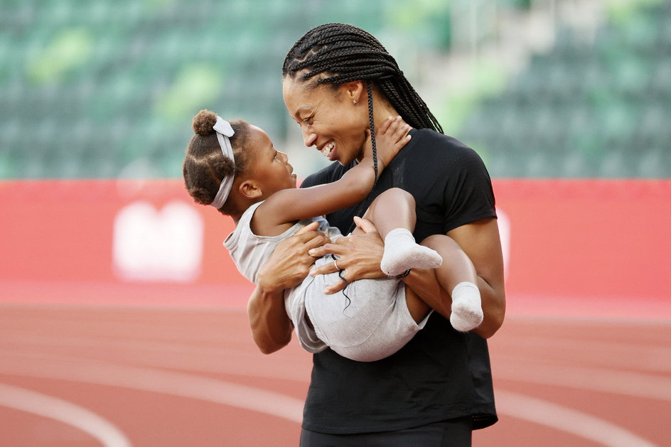 Allyson Felix z córką Camryn