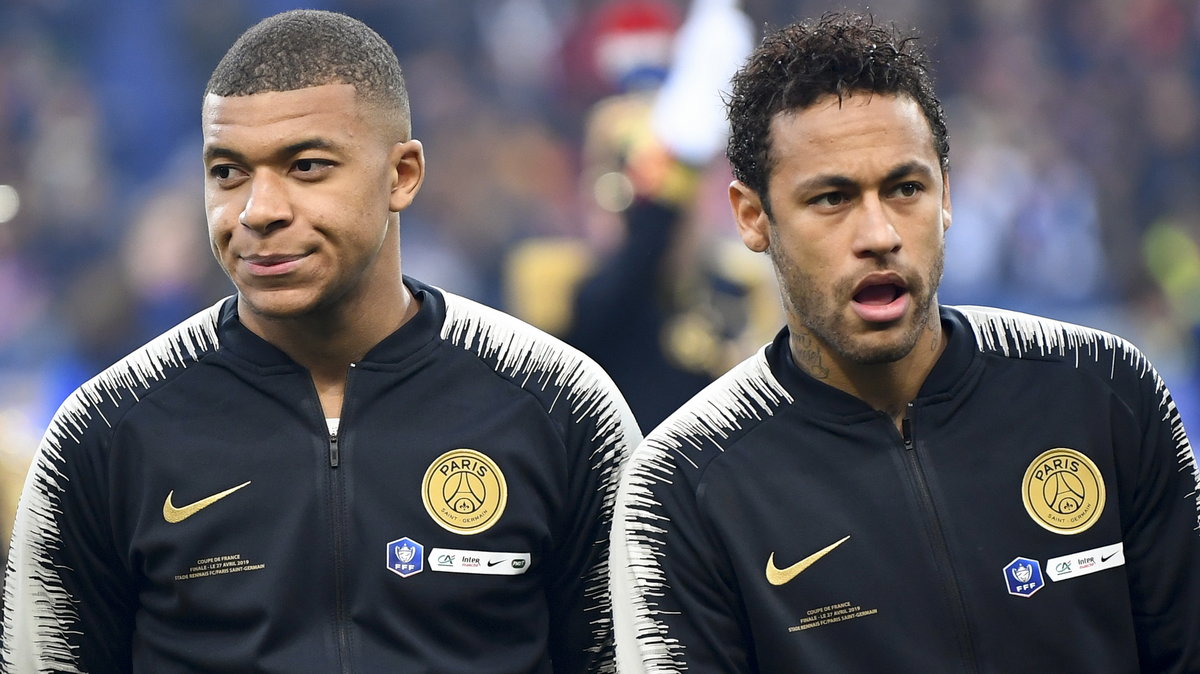 Kylian Mbappe (L) i Neymar