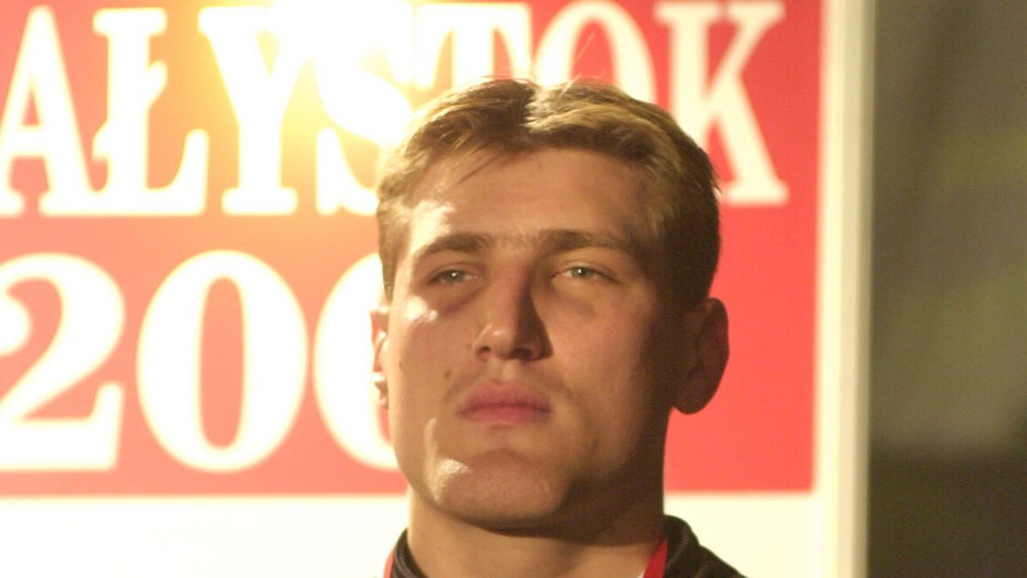 Mariusz Wach z medalem mistrzostw Polski w 2002 roku