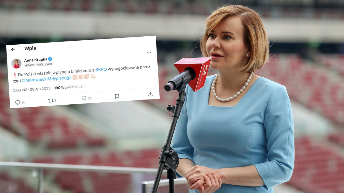 Anna Krupka uważa, że pieniądze z KPO to zasługa rządu Mateusza Morawieckiego