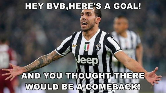 Tevez bohaterem Juventusu - memy po meczu