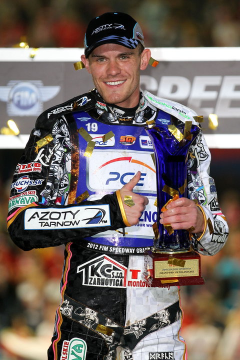 Martin Vaculik po wygraniu Grand Prix Gorzowa w 2012 roku