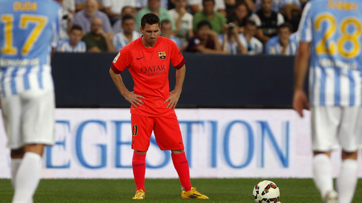 Lionel Messi w meczu z Malagą