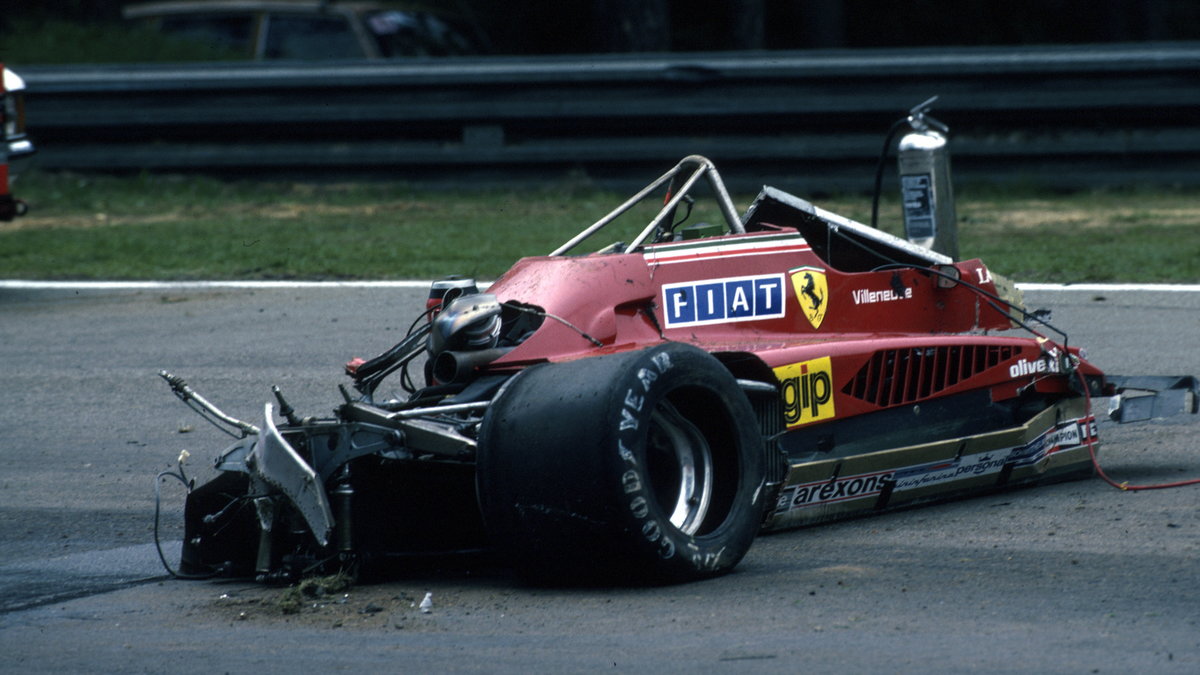 Wrak bolidu Gillesa Villeneuve'a
