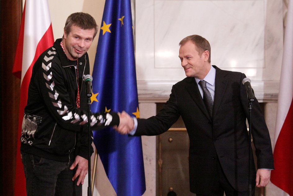 Bogdan Wenta i Donald Tusk w 2009 r.