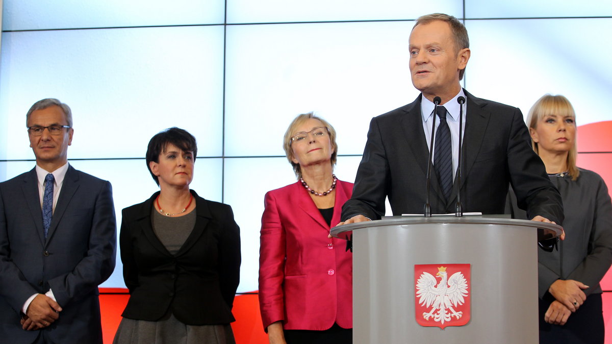 Donald Tusk oraz nowi ministrowie