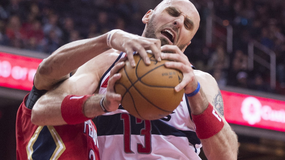 Marcin Gortat w meczu z New Orleans Pelicans