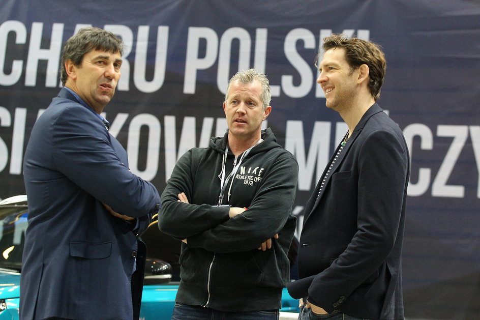 Philippe Blain, Vital Heynen i Stephane Antiga. Finał Pucharu Polski, Ergo Arena 2015 r.