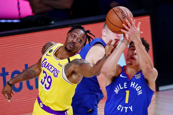 Dwight Howard w barwach Lakers w sezonie 2019/2020