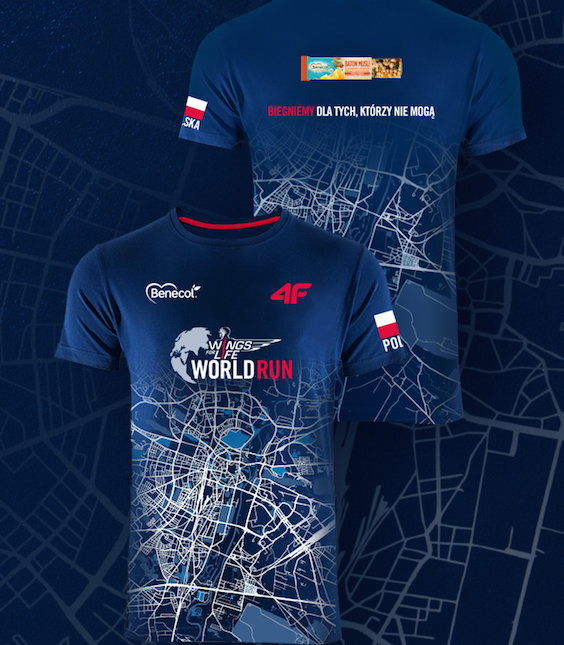 Koszulki Wings for Life World Run 2018 powinny spodobać się uczestnikom imprezy