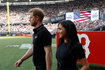 Księżna Meghan i książę Harry na meczu baseballu