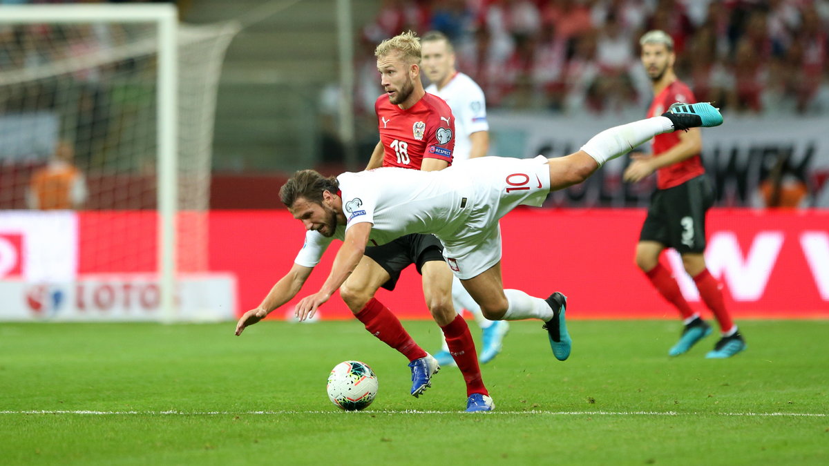 Konrad Leimer (Austria) i Grzegorz Krychowiak (Polska)