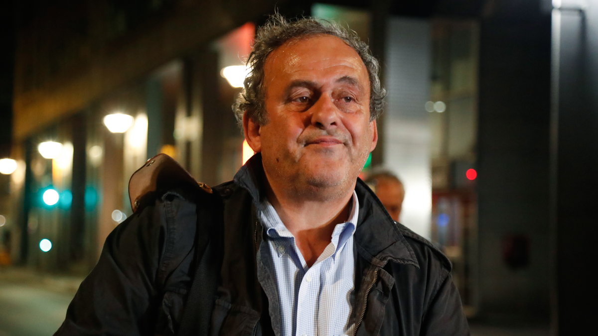 Michel Platini po wyjściu na wolność