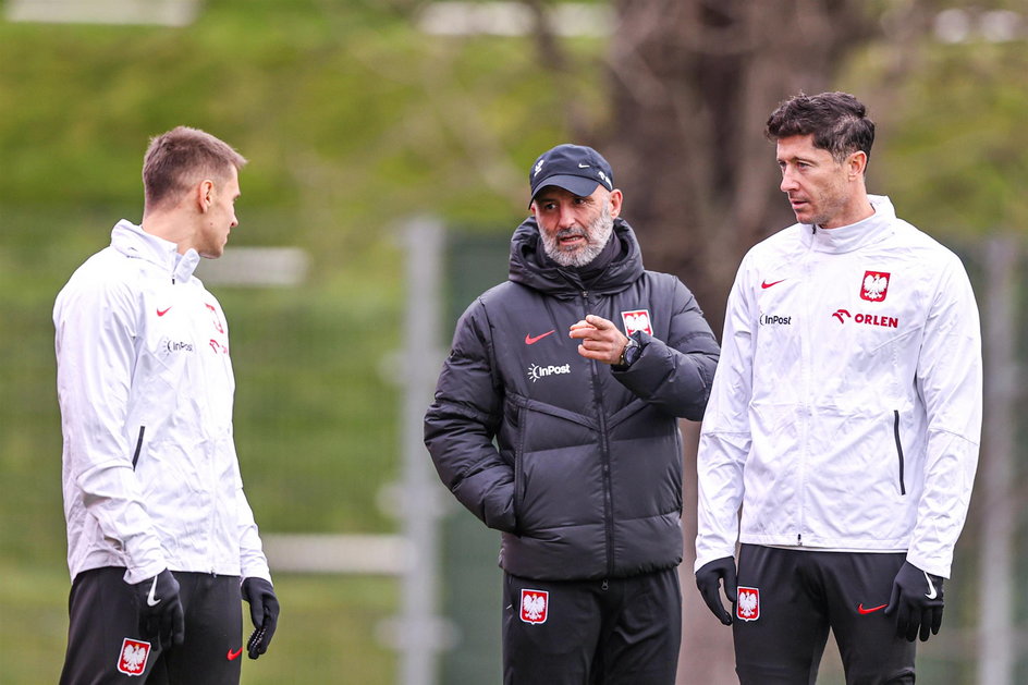 Przemysław Frankowski, Michał Probierz i Robert Lewandowski