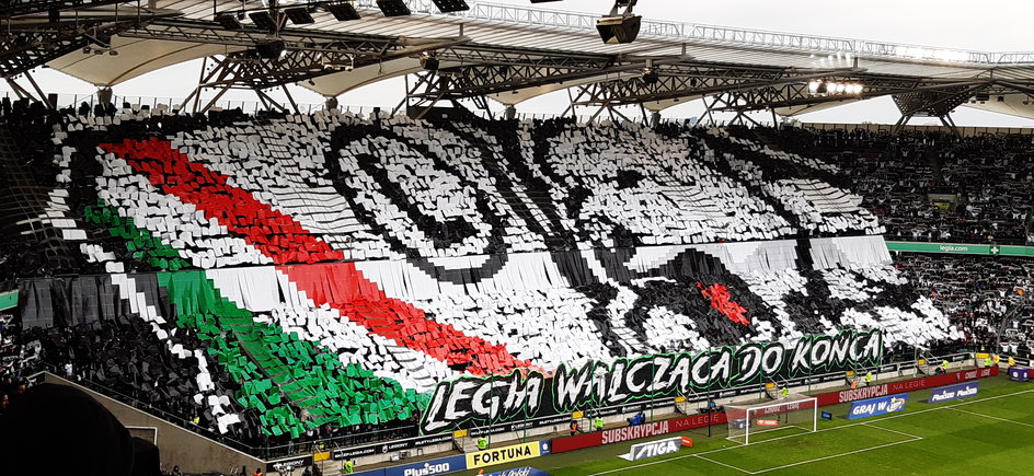 Oprawa przed meczem Legia – Śląsk