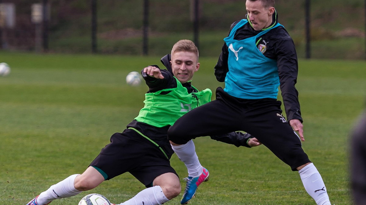 Trening pilkarzy WKS Slask Wroclaw