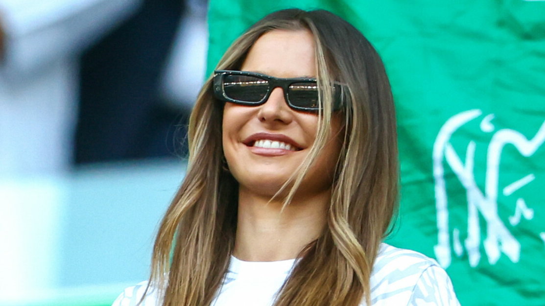 Anna Lewandowska na meczu Polska — Arabia Saudyjska