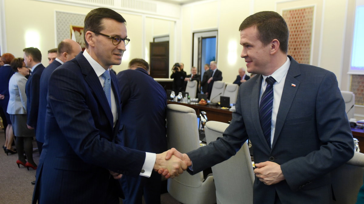 Mateusz Morawiecki i Witold Bańka