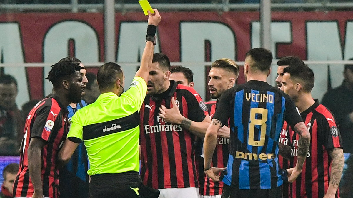 Franck Kessie, Alessio Romangoli, Samuel Castillejo, Suso (AC Milan) i Matias Vecino (Inter Mediolan)