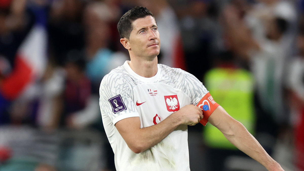 Robert Lewandowski podczas mundialu w Katarze (4 grudnia 2022 r.)