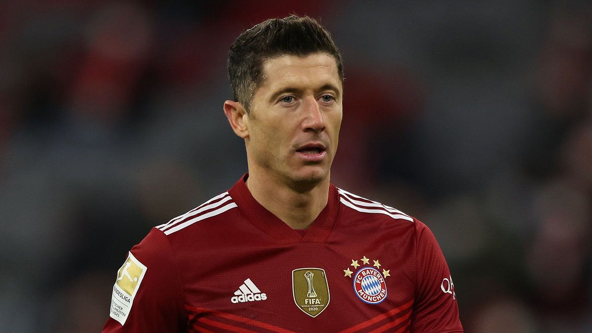 Robert Lewandowski w barwach Bayernu Monachium (luty 2022 r.)